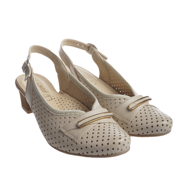 SKÓRZANE SANDAŁY DAMSKIE KOSTEX 1025 BEŻ