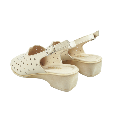 SANDAŁY SKÓRZANE DAMSKIE WIELBUT 131+ BEŻ