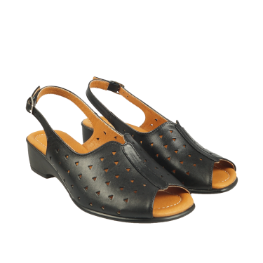 SANDAŁY SKÓRZANE DAMSKIE WIELBUT 131+ CZARNY