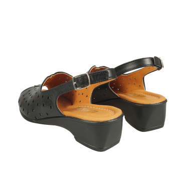 SANDAŁY SKÓRZANE DAMSKIE WIELBUT 131+ CZARNY