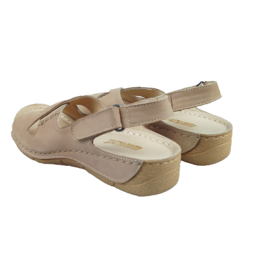 SKÓRZANE SANDAŁY DAMSKIE WIELBUT 531 BEŻ