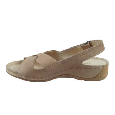 SKÓRZANE SANDAŁY DAMSKIE WIELBUT 531 BEŻ