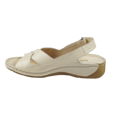 SKÓRZANE SANDAŁY DAMSKIE WIELBUT 531 JASNY BEŻ