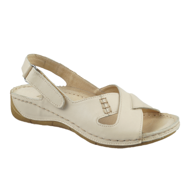 SKÓRZANE SANDAŁY DAMSKIE WIELBUT 531 JASNY BEŻ