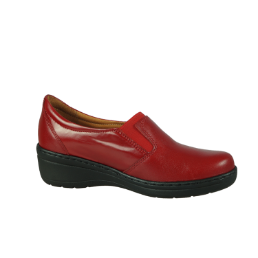 PÓŁBUTY DAMSKIE SKÓRZANE WIELBUT 191 CZERWONE