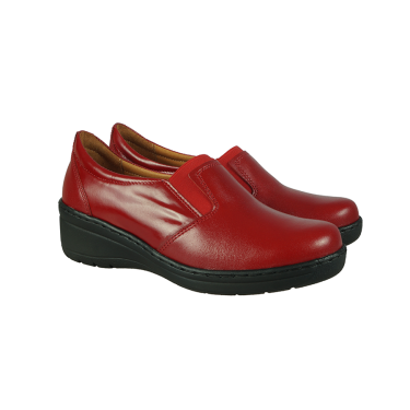 PÓŁBUTY DAMSKIE SKÓRZANE WIELBUT 191 CZERWONE