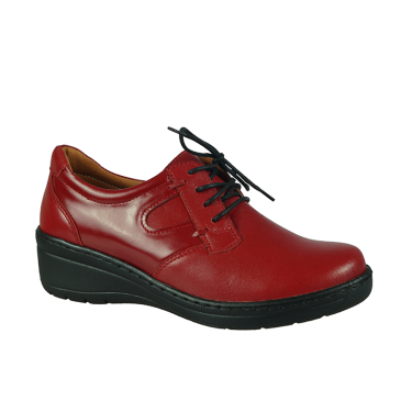 SKÓRZANE PÓŁBUTY DAMSKIE CZERWONE WIELBUT 192