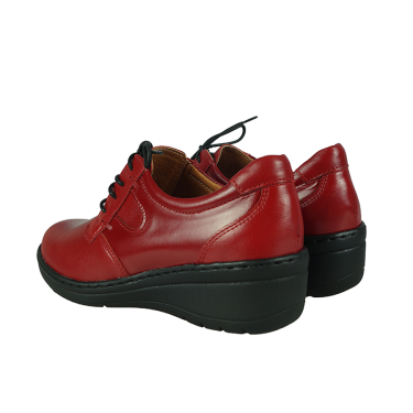 SKÓRZANE PÓŁBUTY DAMSKIE CZERWONE WIELBUT 192