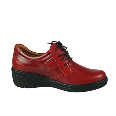 SKÓRZANE PÓŁBUTY DAMSKIE CZERWONE WIELBUT 192