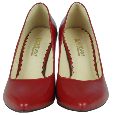 CZERWONE SZPILKI DAMSKIE SKÓRA WIELBUT 012