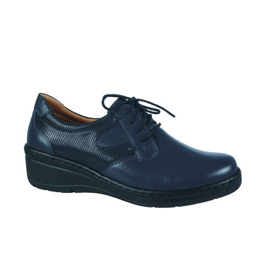 SKÓRZANE PÓŁBUTY DAMSKIE GRANATOWE WIELBUT 192