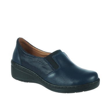 PÓŁBUTY DAMSKIE SKÓRZANE WIELBUT 191 GRANATOWE