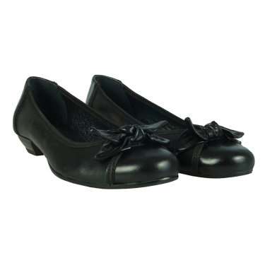 BALERINKI SKÓRZANE DAMSKIE CZARNE WIELBUT 134