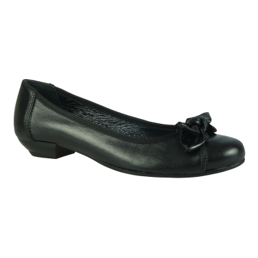 BALERINKI SKÓRZANE DAMSKIE CZARNE WIELBUT 134