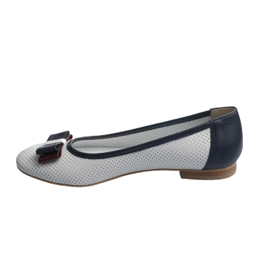 BIAŁE BALERINY SKÓRZANE DAMSKIE ANGELLO