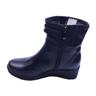 BOTKI DAMSKIE SKÓRZANE CZARNE K 247 WIELBUT