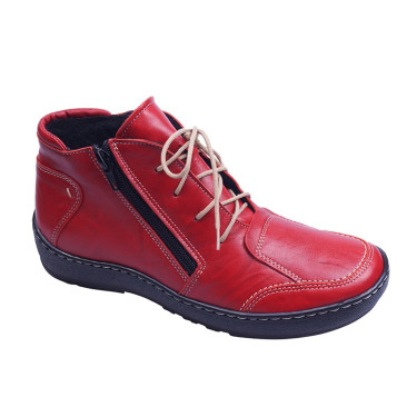 TRZEWIKI DAMSKIE BOTKI SKÓRZANE ROBERT 355 CZERWONE