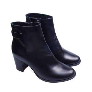 SKÓRZANE BOTKI DAMSKIE WIELBUT K 257 CZARNE