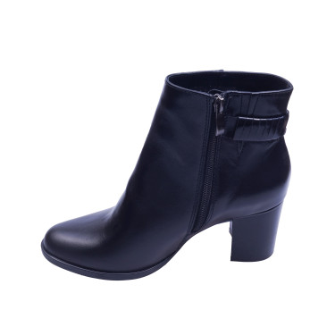 SKÓRZANE BOTKI DAMSKIE WIELBUT K 257 CZARNE