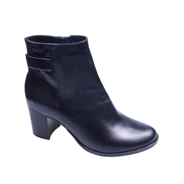 SKÓRZANE BOTKI DAMSKIE WIELBUT K 257 CZARNE