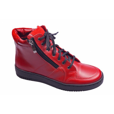 TRZEWIKI SKÓRZANE DAMSKIE WIELBUT K-260 CZERWONE