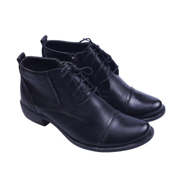 BOTKI DAMSKIE SKÓRZANE WIELBUT K-224  CZARNE