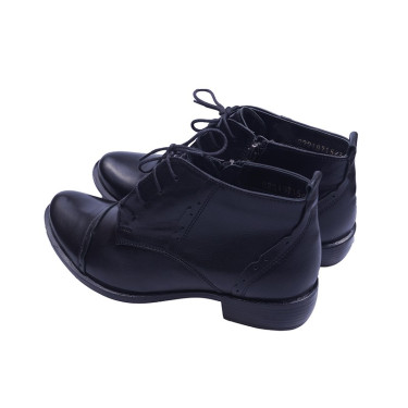 BOTKI DAMSKIE SKÓRZANE WIELBUT K-224  CZARNE