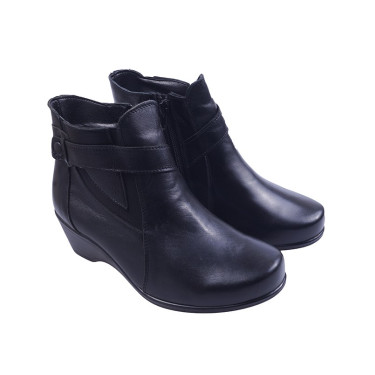 SKÓRZANE BOTKI JANMAR CZARNE 054