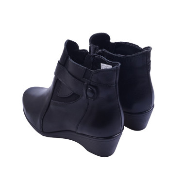 SKÓRZANE BOTKI JANMAR CZARNE 054