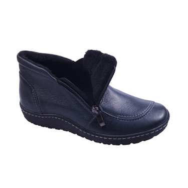 BOTKI DAMSKIE SKÓRZANE ROBERT 470 GRANATOWE