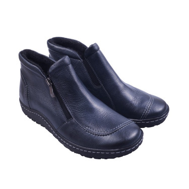 BOTKI DAMSKIE SKÓRZANE ROBERT 470 GRANATOWE