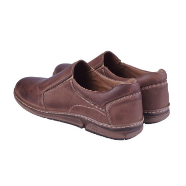 Półbuty skórzane męskie Dorian 319 brąz