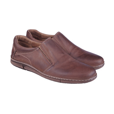Półbuty skórzane męskie Dorian 319 brąz