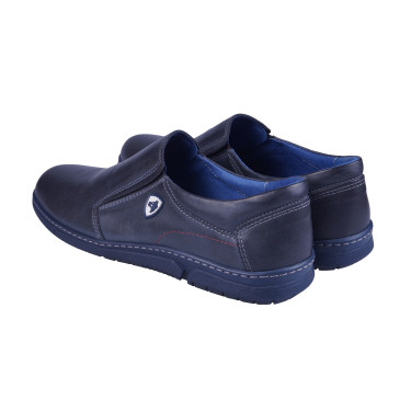 Półbuty skórzane męskie Dorian 319 granat