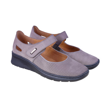 Półbuty damskie SKÓRZANE POLLONUS 5-1156-010 SAMUEL SZARY