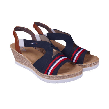 SANDAŁY SKÓRZANE RIEKER 619S6-14 GRANAT