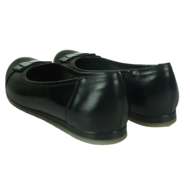 SKÓRZANE BALERINKI DAMSKIE CZARNE JANMAR