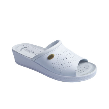 SKÓRZANE KLAPKI DAMSKIE SANITAL FLEX 698 ODKRYTE