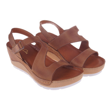 SKÓRZANE SANDAŁY DOLCE PIETRO 4029-002-01-1 BRĄZ