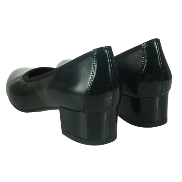 CZÓŁENKA BALERINKI DAMSKIE CZARNY LAKIER PULSO