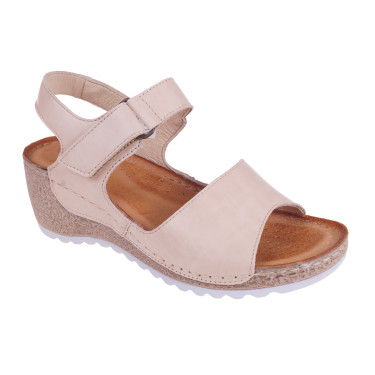 WASAK 474 SANDAŁY DAMSKIE SKÓRZANE BEŻ