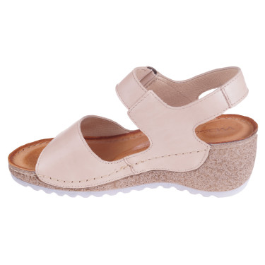 WASAK 474 SANDAŁY DAMSKIE SKÓRZANE BEŻ