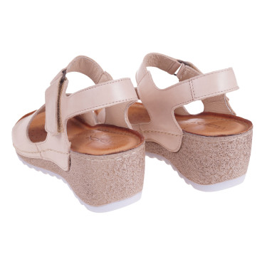 WASAK 474 SANDAŁY DAMSKIE SKÓRZANE BEŻ