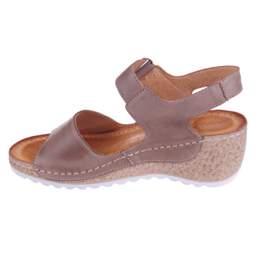 WASAK 474 SANDAŁY DAMSKIE SKÓRZANE CAPPUCINO