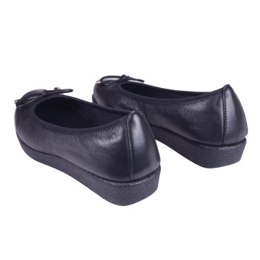 BALERINY DAMSKIE The FLEXX SKÓRA KOMFORTOWE CZARNE