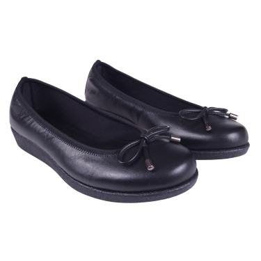 BALERINY DAMSKIE The FLEXX SKÓRA KOMFORTOWE CZARNE
