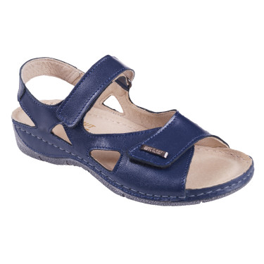 SANDAŁY DAMSKIE SKÓRZANE WIELBUT 550 GRANATOWE