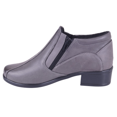 Botki damskie skórzane marki ROBERT 303 popiel