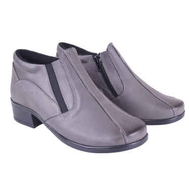 Botki damskie skórzane marki ROBERT 303 popiel