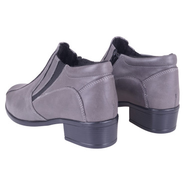 Botki damskie skórzane marki ROBERT 303 popiel